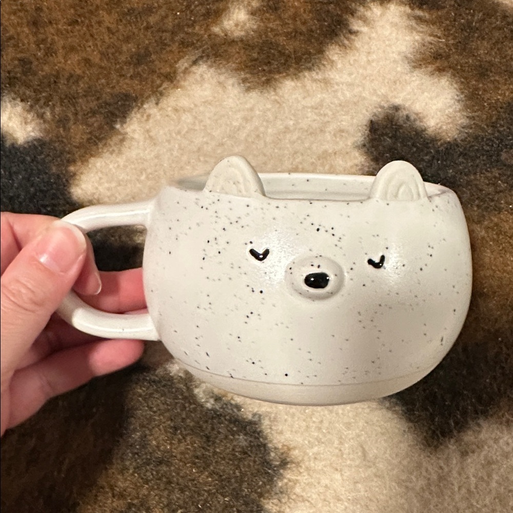Callisto White Speckled Bear Mug - Picture 4 of 4
